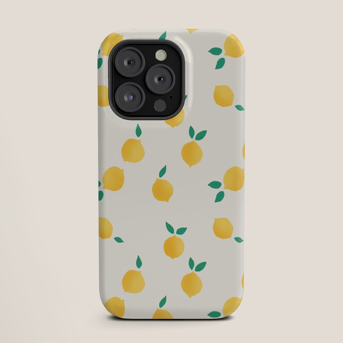 Sunny Mediterranean Lemon Pattern Summer Coastal Vibes iPhone Case Gallery Image 19