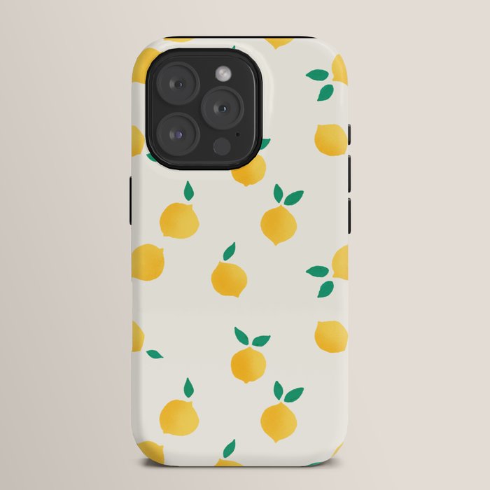 Sunny Mediterranean Lemon Pattern Summer Coastal Vibes iPhone Case Gallery Image 15