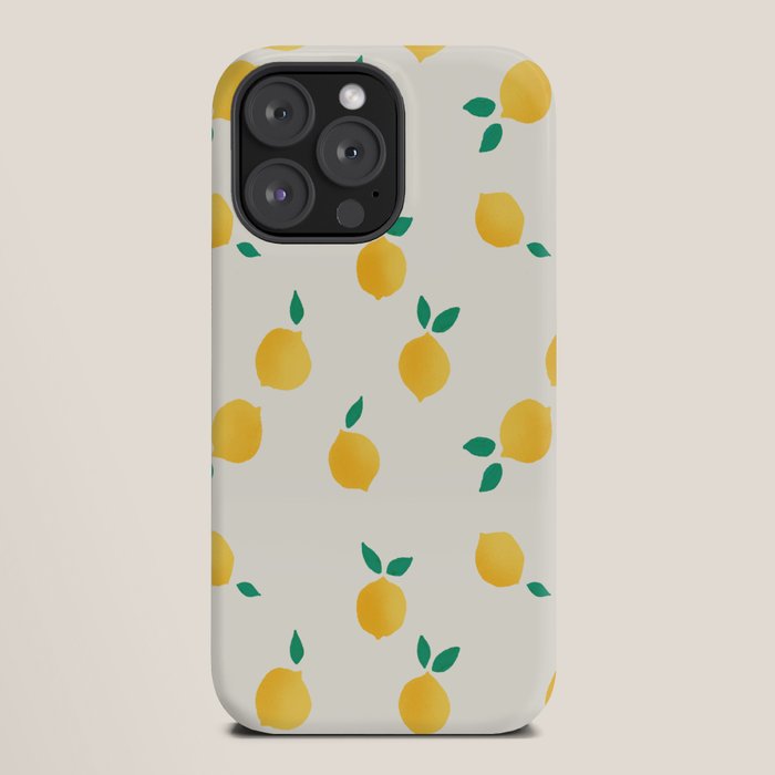 Sunny Mediterranean Lemon Pattern Summer Coastal Vibes iPhone Case Gallery Image 20