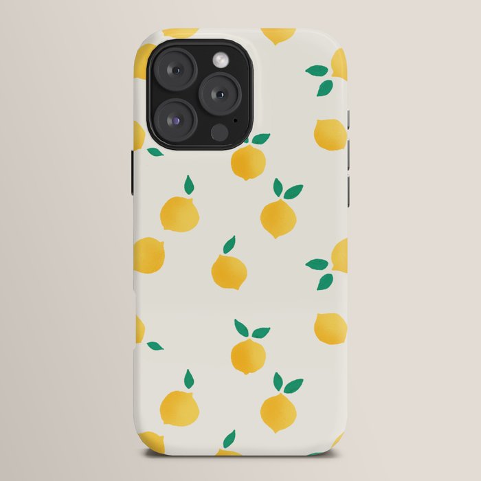 Sunny Mediterranean Lemon Pattern Summer Coastal Vibes iPhone Case Gallery Image 16