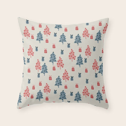 Christmas Trees & Gifts Throw Pillow Gallery Image 4