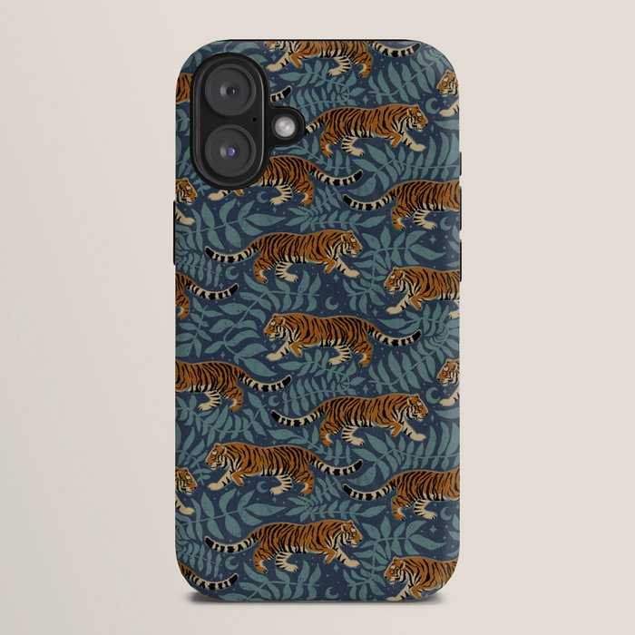 Tigers - dusky blue iPhone Case Gallery Image 10