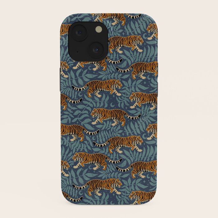 Tigers - dusky blue iPhone Case Gallery Image 38