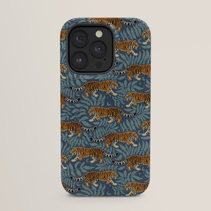 Tigers - dusky blue iPhone Case Gallery Image 23