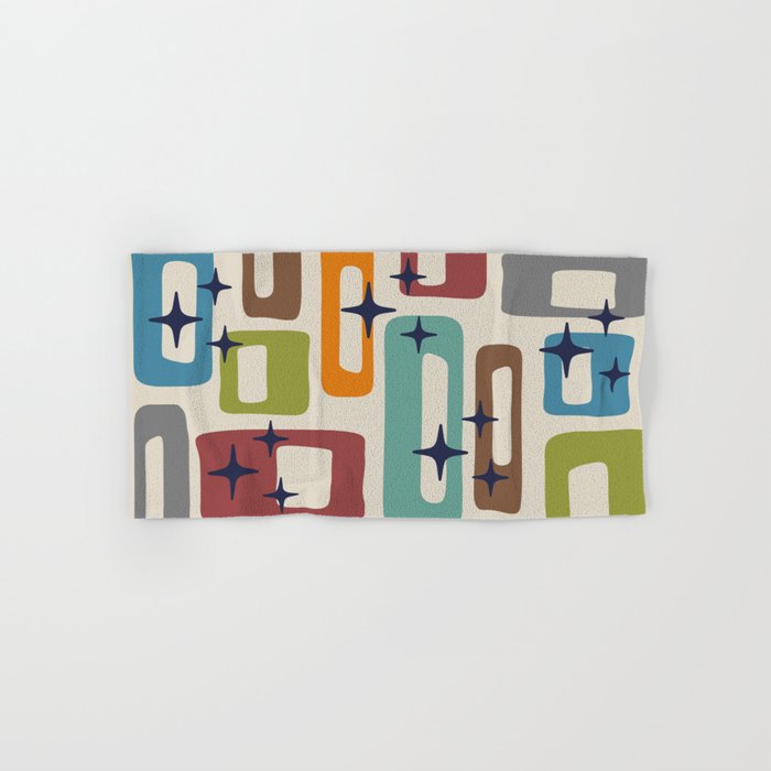 Retro Mid Century Modern Abstract Pattern 224 Atomic Googie Towels Gallery Image 1