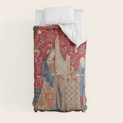 Lady and Unicorn Medieval Tapestry Hearing Comforter Gallery Image 4