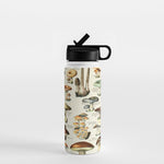Vintage Mushroom & Fungi Chart by Adolphe Millot Water Bottle Gallery Image 1