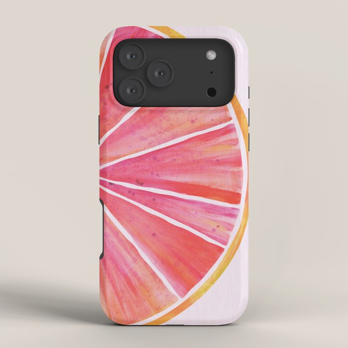 Sunny Grapefruit Watercolor iPhone Case Gallery Image 4