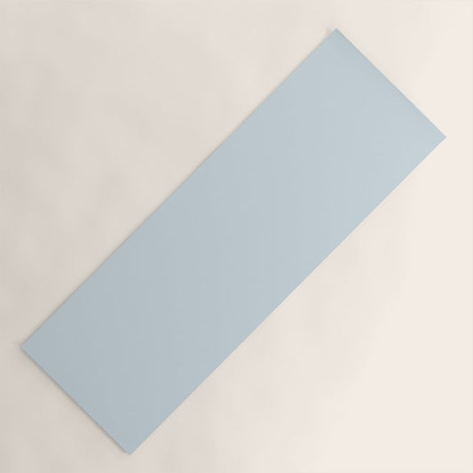 Light Ice Blue Pale Solid Color Yoga Mat Gallery Image 1