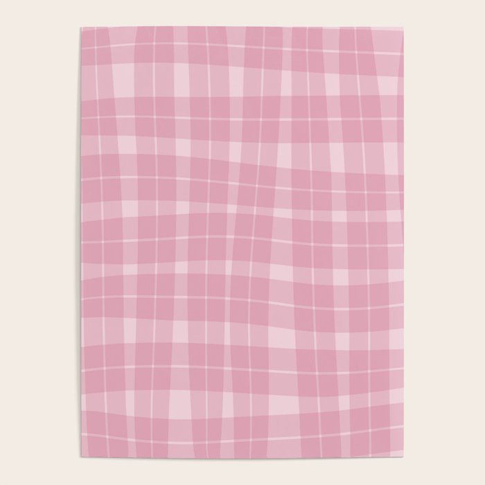 Wavy Plaid Pink Poster Gallery Image 2