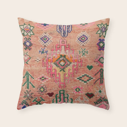 Moroccan Berber Traditional Carpet Throw Pillow Gallery Image 4