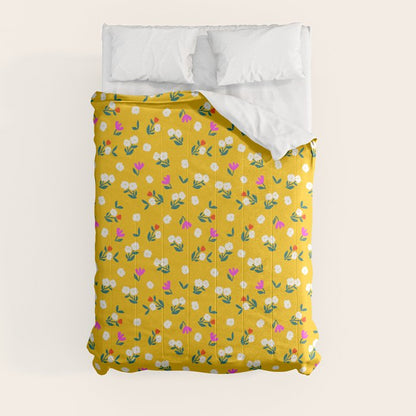 Dainty Blooms Pattern - Yellow Comforter Gallery Image 3