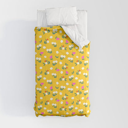 Dainty Blooms Pattern - Yellow Comforter Gallery Image 9