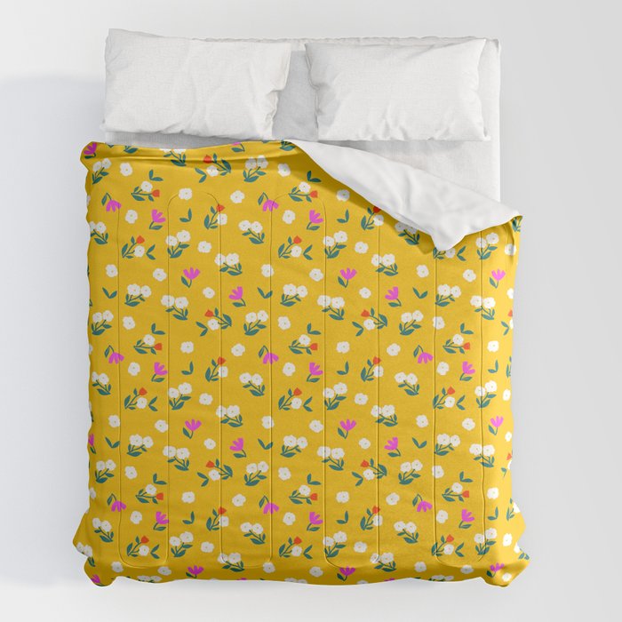 Dainty Blooms Pattern - Yellow Comforter Gallery Image 7