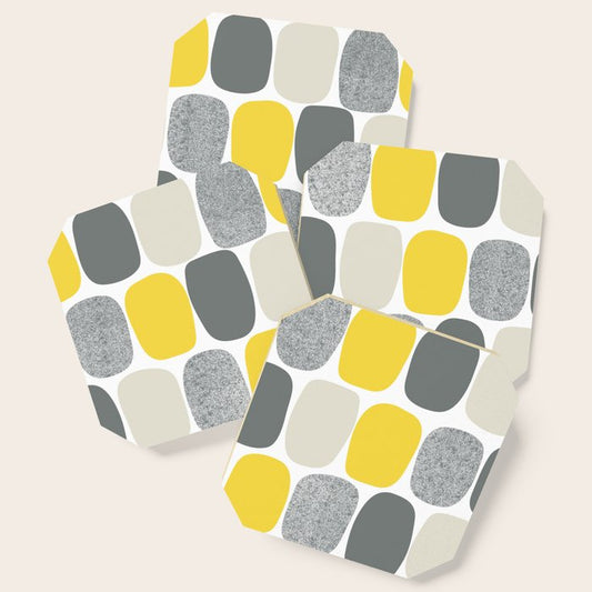Wonky Ovals in Yellow Coaster Gallery Image 1