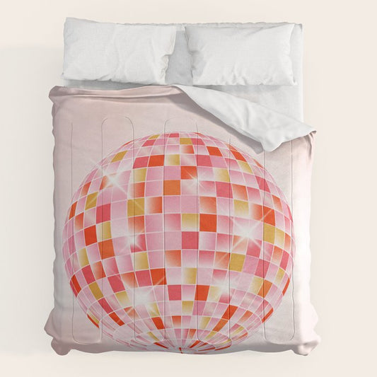 Candy Funk | Disco Ball: Peach Edition Comforter Gallery Image 2