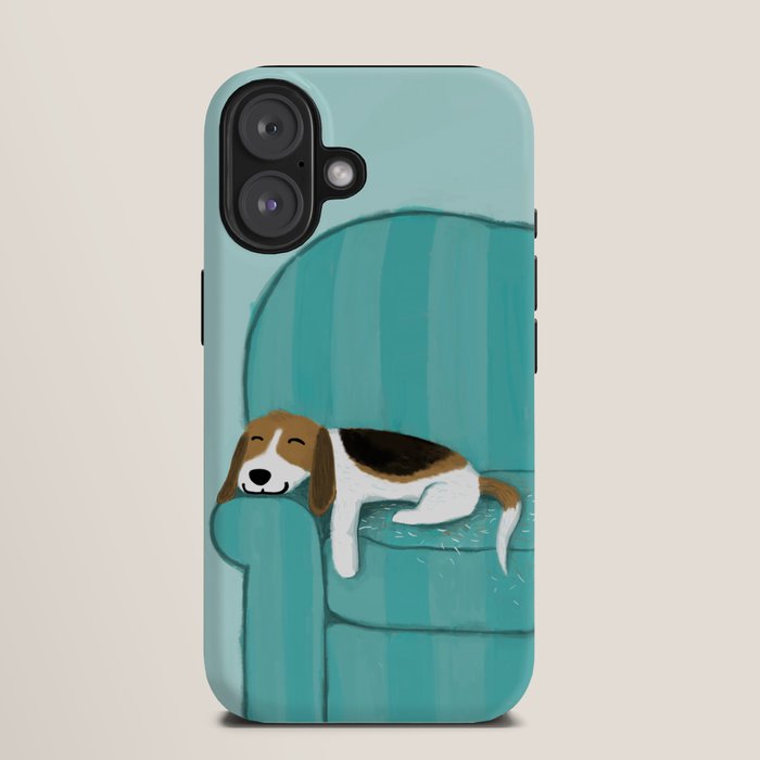 Happy Couch Beagle | Cute Sleeping Dog iPhone Case Gallery Image 9