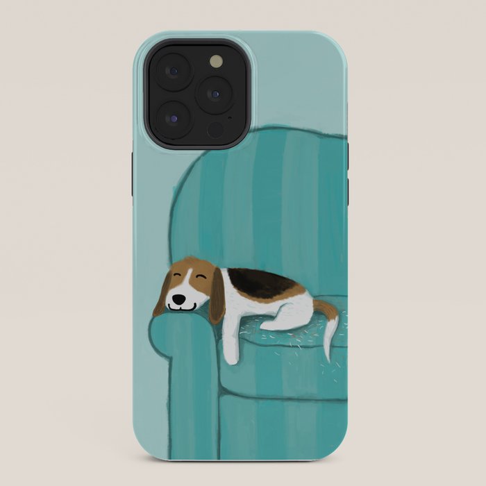 Happy Couch Beagle | Cute Sleeping Dog iPhone Case Gallery Image 36