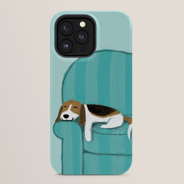 Happy Couch Beagle | Cute Sleeping Dog iPhone Case Gallery Image 32