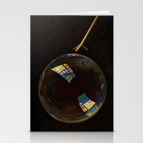 Light distribution on soap bubble from "Le monde physique," 1882 Stationery Card Gallery Image 1