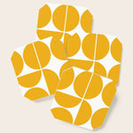 Mid Century Modern Yellow Square Coaster Gallery Image 1