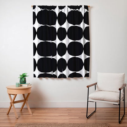 Retro '50s Shapes in Black and White Window Curtain Gallery Image 3