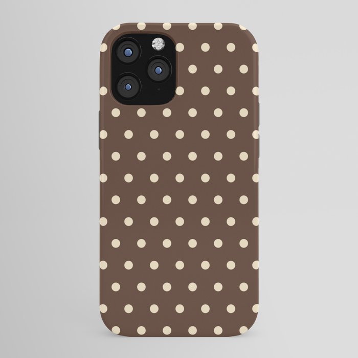 Vintage polka dots baroque brown & cream iPhone Case Gallery Image 43