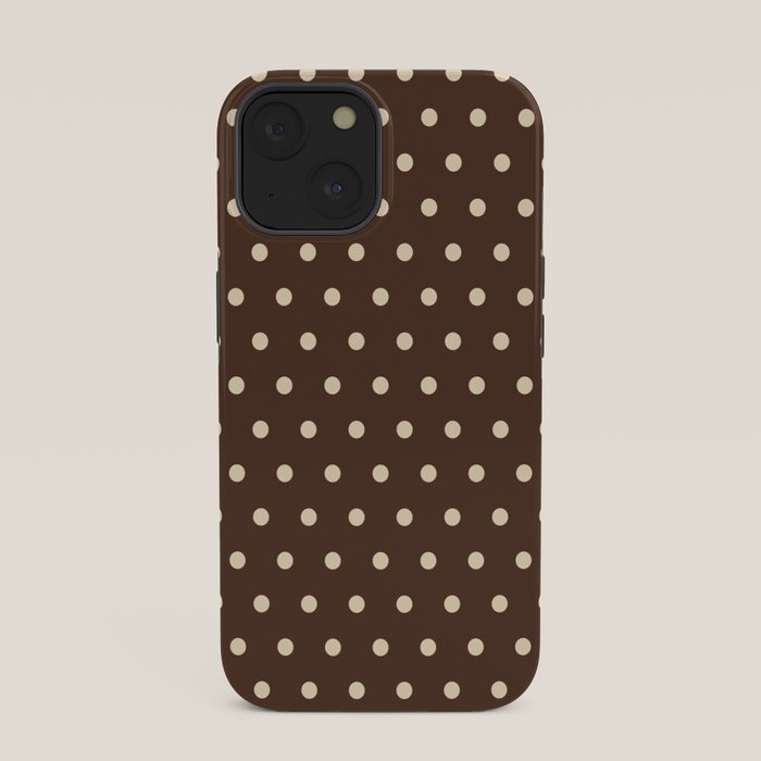 Vintage polka dots baroque brown & cream iPhone Case Gallery Image 33