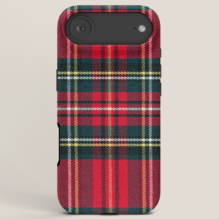 Black Red Tartan Plaid Scottish Pattern iPhone Case Gallery Image 6