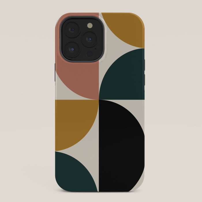Bauhaus Mid Century Modern Geometric I iPhone Case Gallery Image 36