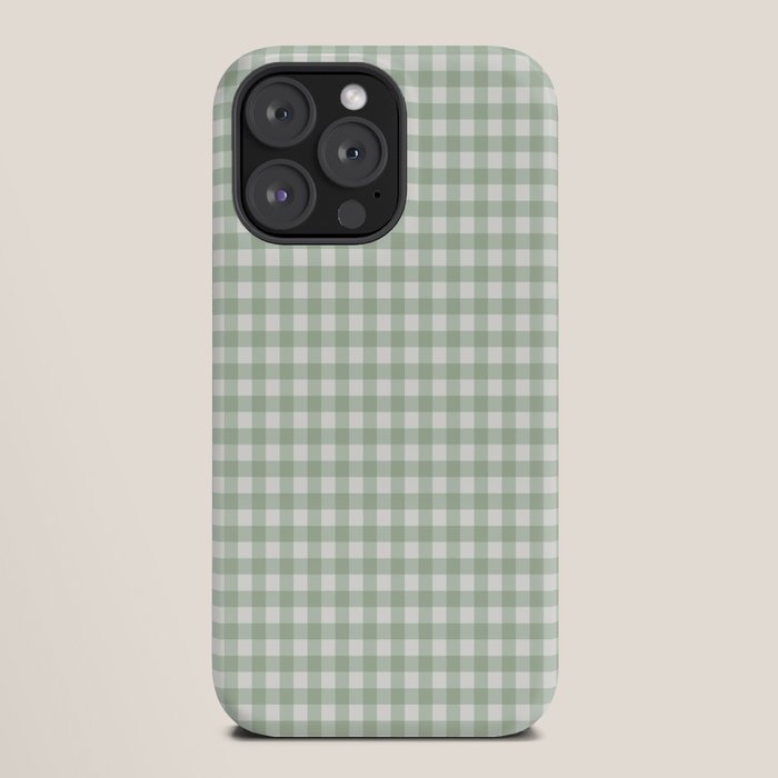 Gingham Plaid Pattern - Sage Green iPhone Case Gallery Image 20
