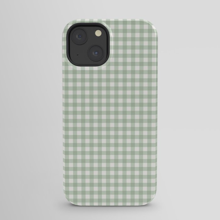 Gingham Plaid Pattern - Sage Green iPhone Case Gallery Image 21