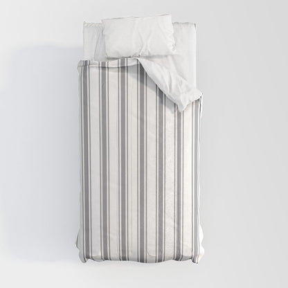 Gray blue ticking stripes Comforter Gallery Image 9