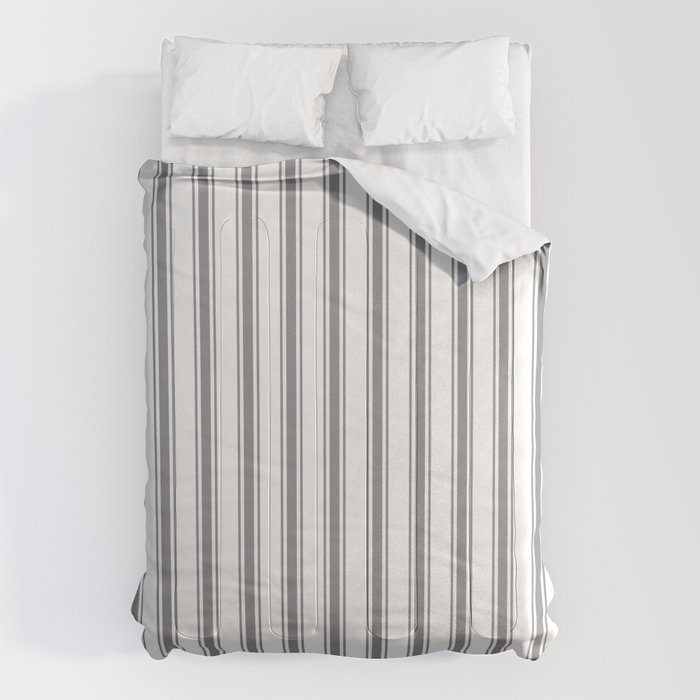 Gray blue ticking stripes Comforter Gallery Image 1