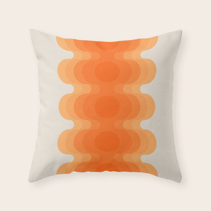 Echoes - Creamsicle Throw Pillow Gallery Image 4