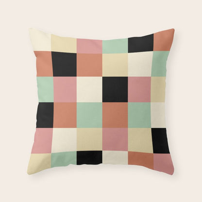 Bold Retro Checks Pattern - Large XXXIV Throw Pillow Gallery Image 4