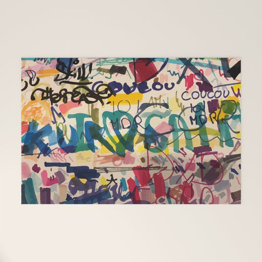 Urban Graffiti Paper Street Art Welcome Mat Gallery Image 1