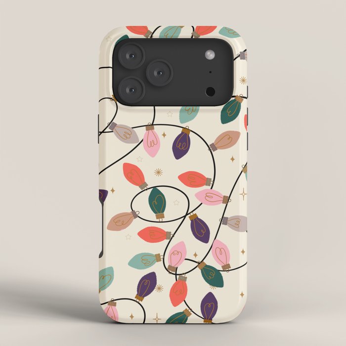 Whimsical Festive String Lights Seamless Pattern iPhone Case Gallery Image 4