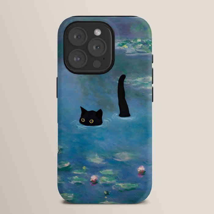 Cat Monet Waterlily iPhone Case Gallery Image 15