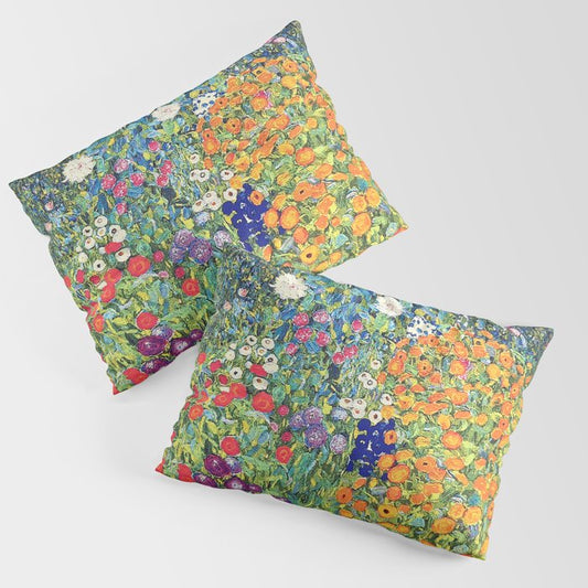 Gustav Klimt Flower Garden 2 Pillow Sham Gallery Image 1