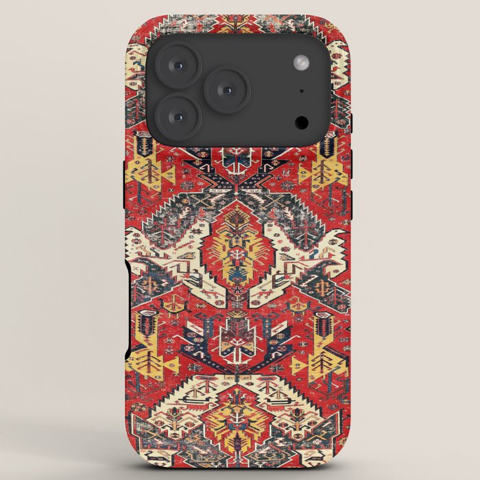 Dragon Sumakh Antique East Caucasus Kuba Rug Print iPhone Case Gallery Image 7