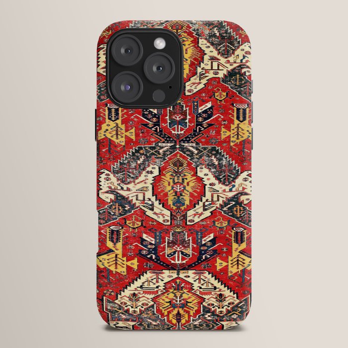 Dragon Sumakh Antique East Caucasus Kuba Rug Print iPhone Case Gallery Image 16