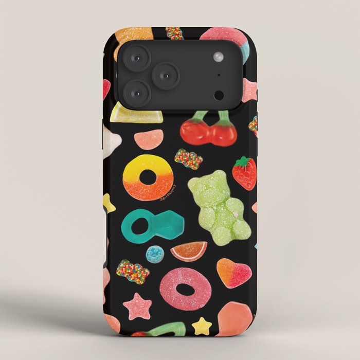 Candy Print in Black iPhone Case Gallery Image 4