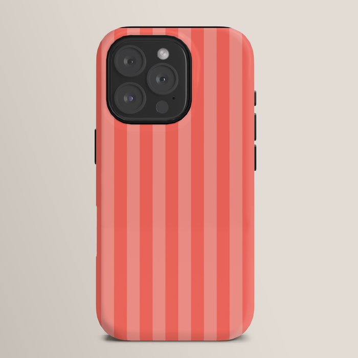 Coral Pink Thin Vertical Stripes iPhone Case Gallery Image 15