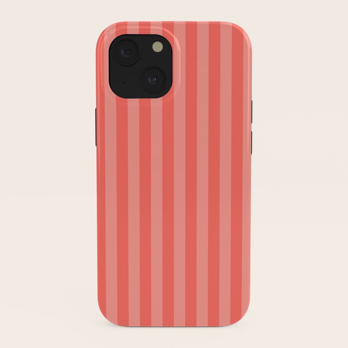 Coral Pink Thin Vertical Stripes iPhone Case Gallery Image 38