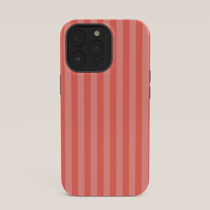 Coral Pink Thin Vertical Stripes iPhone Case Gallery Image 35
