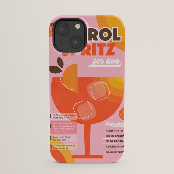 Retro Cocktail Nº1 Aperol Spritz iPhone Case Gallery Image 29