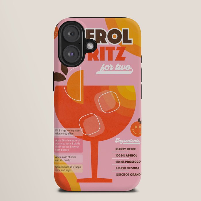 Retro Cocktail Nº1 Aperol Spritz iPhone Case Gallery Image 9