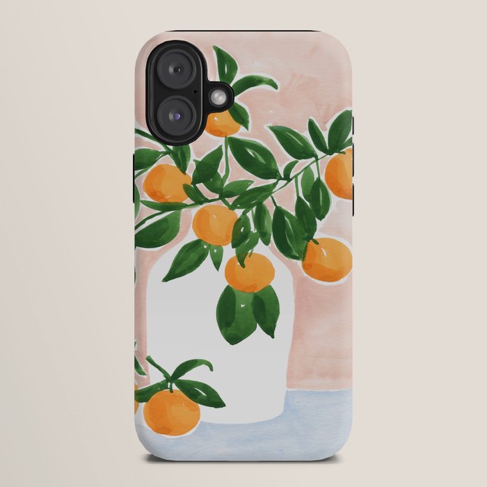 Orange Tree Branch in a Vase iPhone Case Gallery Image 10