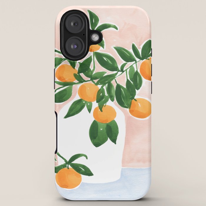 Orange Tree Branch in a Vase iPhone Case Gallery Image 5